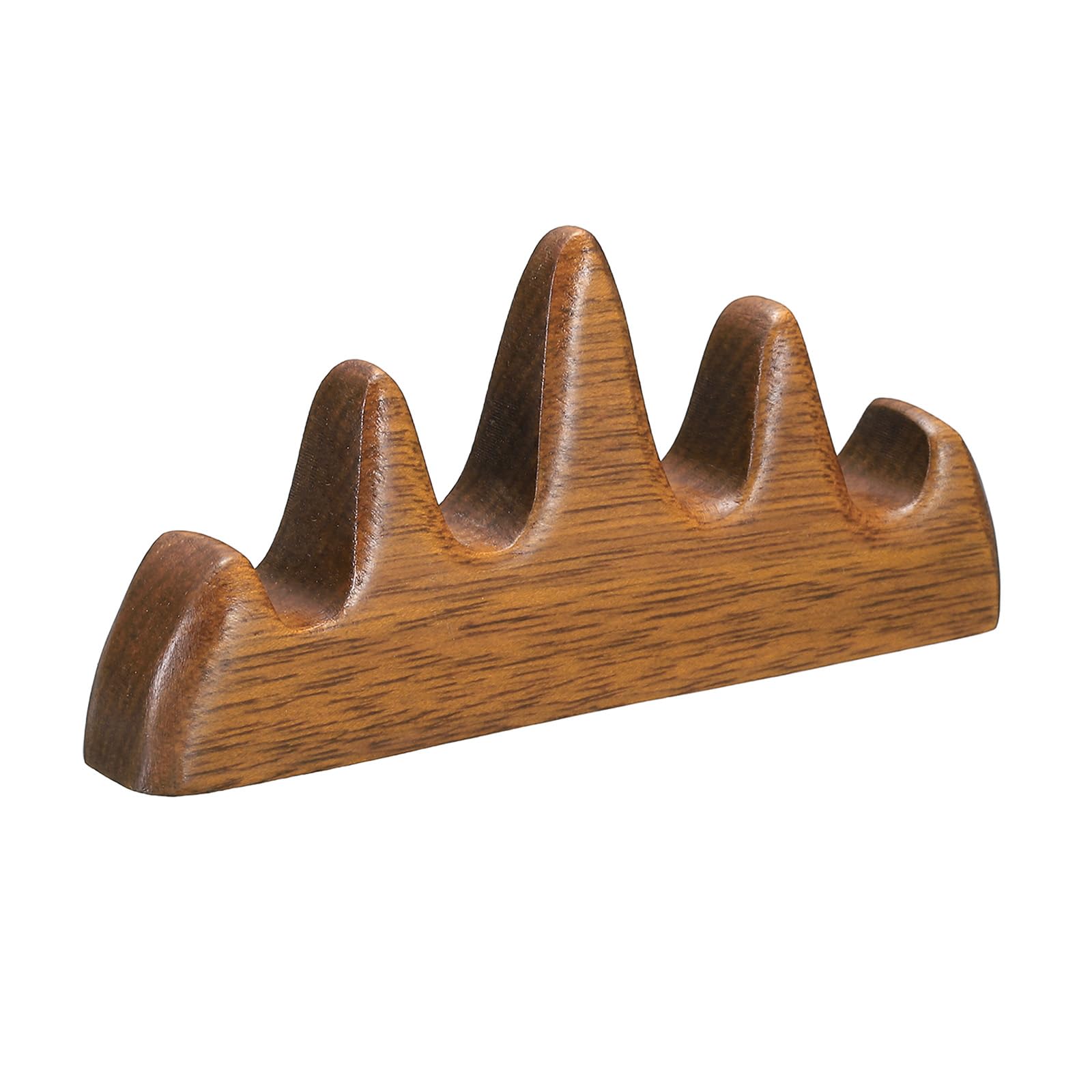 PATIKIL Calligraphy Writing Brush Rack, 4 Ports Wooden Chinese Calligraphy Brush Pen Holder Stand Rest Tool for Writing Painting Brushes, Wood