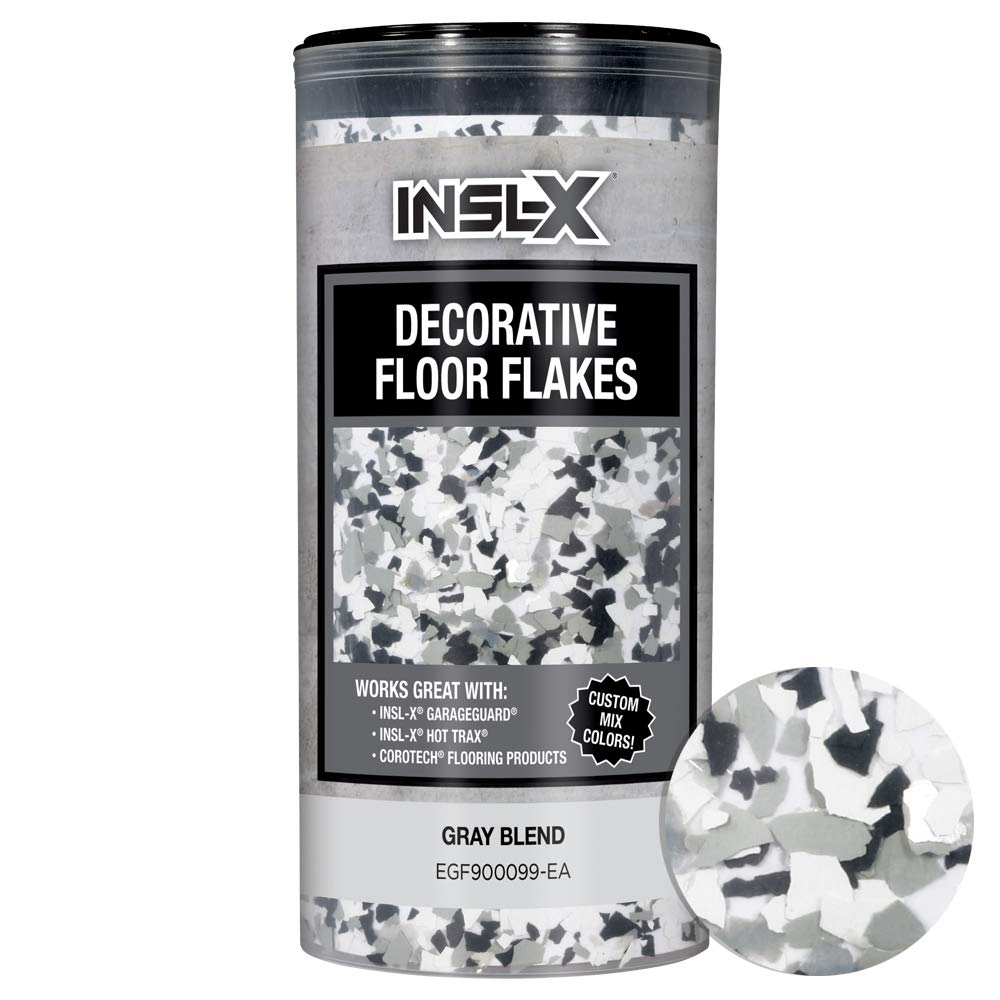 Photo 1 of INSL-X PRODUCTS EGF900099-EA Combo Decorative Floor Flakes, 12 oz, Gray