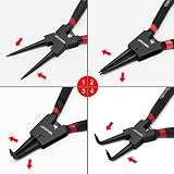 WISEUP Circlip Pliers 170mm Internal Straight Tip Pliers 1.5mm Tip view 5