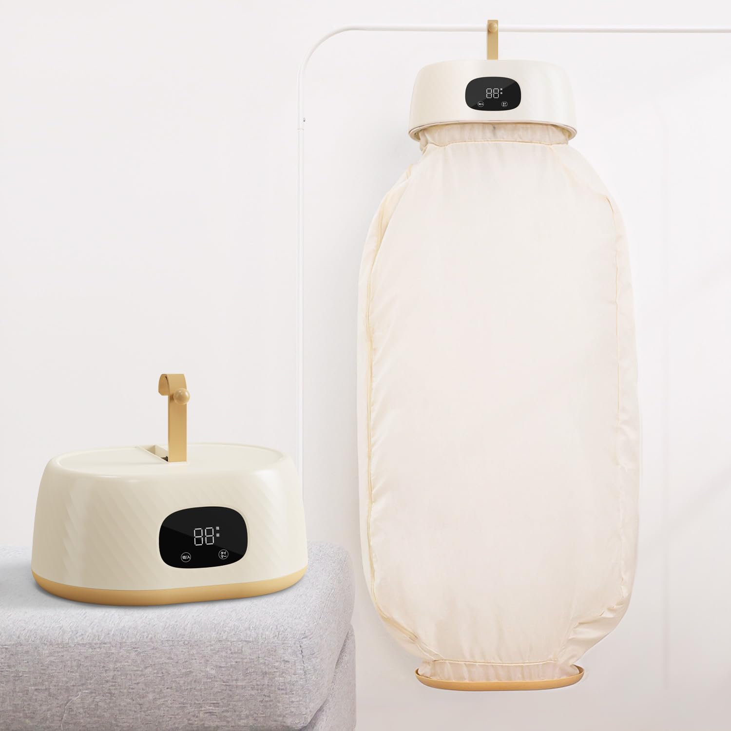 衣類乾燥機 小型 乾燥機 ポータブル衣類乾燥機 コンパクト衣類乾燥除湿機 大容量 折り畳み 工事不要 部屋干し 静音 除湿 電気乾燥機 省エネ 600W急速乾燥 60℃温風乾燥 clothes dryer 9Hタイマー機能 ミニ乾燥機 電気代節約 高温除菌 消臭 湿気対策 梅雨 カビ 花粉対策 家庭用 一人暮らし お手入れ簡単 おしゃれ PSE認証済み商品画像