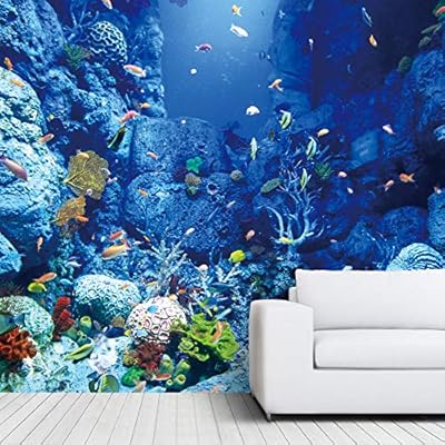 signwin Wall Mural Underwater with Coral Reef and...