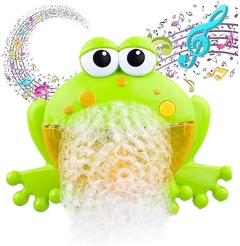 leegoal Juguetes del Baño Rana de Burbujas Bañera,Máquina de Burbuja con 12 Música Infantil y Burbuja Automática, Juguetes Divertida para Ducha de Niños Bebes: Amazon.es: Juguetes y juegos