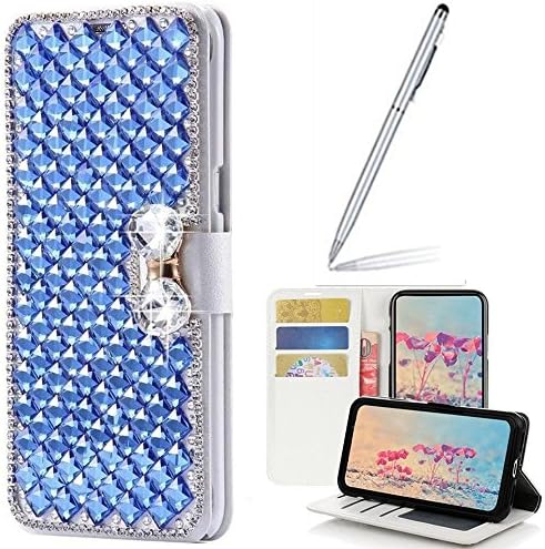 Yaheeda Galaxy Note 9 Case with Stylus, [Stand Feature] Butterfly Wallet Premium [Glitter Luxury] Leather Flip Cover [Card Slots] for Samsung Galaxy Note 9