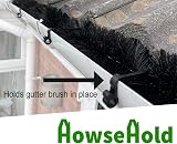 HowseHold 20 Gutter Brush Leaf Guard Mesh Clips Christmas Light Hanger UPVC view 2