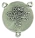 Pack of 5 - Holy Spirit Rosary Centerpiece Catholic Dove (3/4 Inches, Silver Oxidized) - Made in Italy