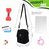 COOWONE Waterproof Dog Walking Bag Crossbody Treat Pouch Black 1.0 view 6