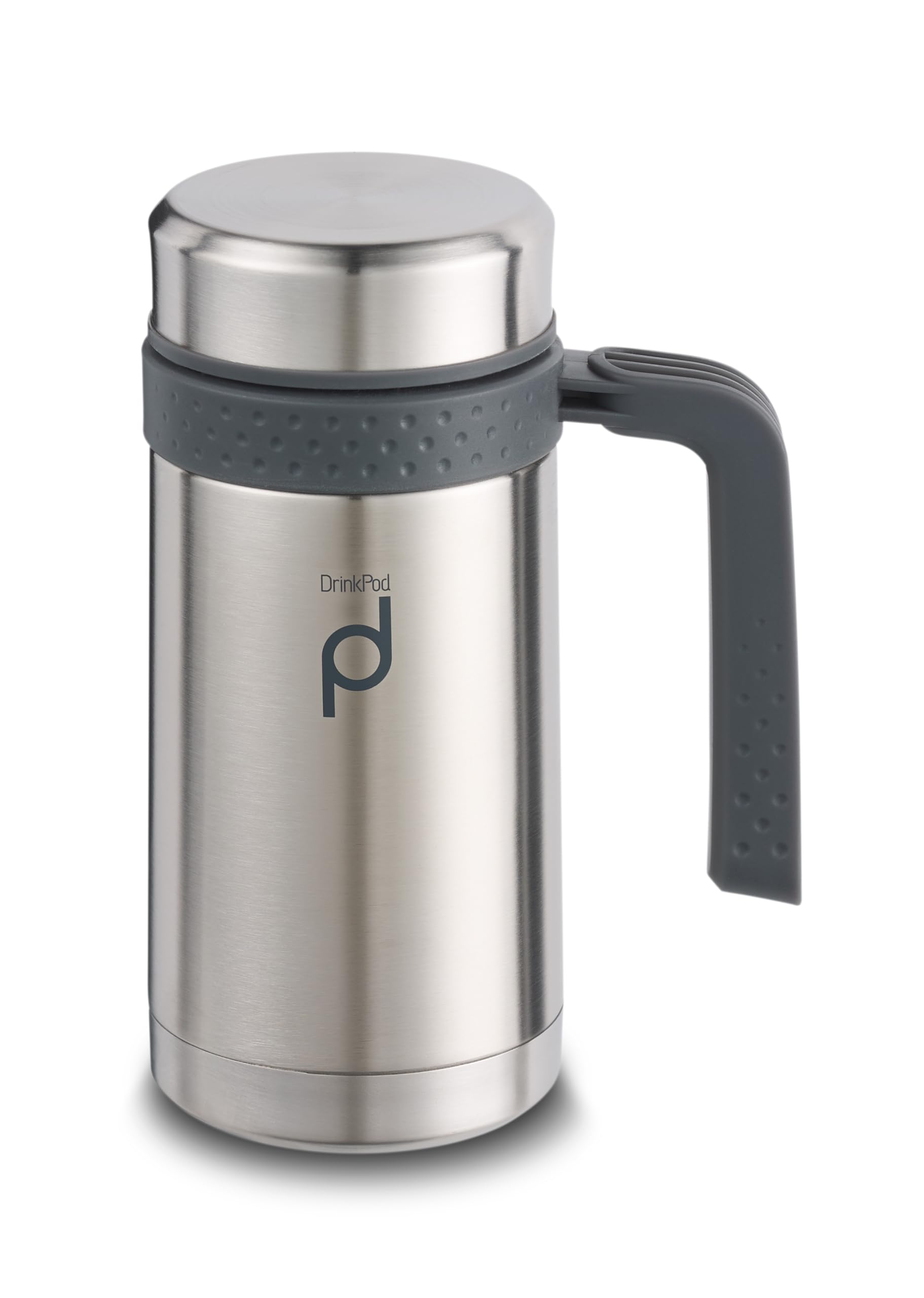 Drink Pod Vacuum Insulated Leak-Proof Flask, 450ml, Satin