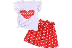 Ayzozuy Kid Girl Clothes Shorts Set 2 Piece Outfits Summer Casual Short Sleeve Top and Shorts Set for Girls 4-7