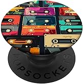 Retro Life Music Lover Cassette National Retro Day PopSockets Adhesive PopGrip
