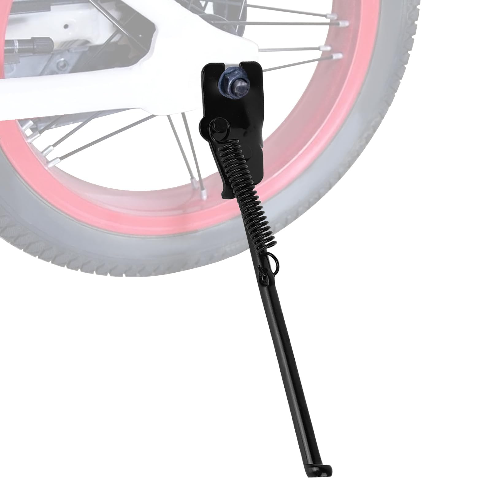 Agatige Bicycle Kickstand, 12", 14", 16", 18", 20" Bike Kickstand Young Man Bicycle Parking Kickstand Rear Side Bicycle Kick Stand for 12-20 Inch Mountain Bike/Road Bike/BMX/MTB (14", Black)