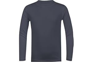 Runceptual 5T to Youth UPF 50+ Long Sleeve Rash Guard - Boys and Girls UV Protection Moisture Wicking Athletic T-Shirt
