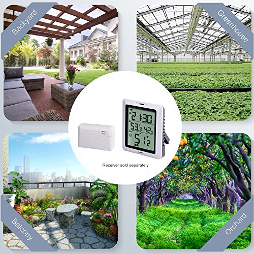ECOWITT WH53 Temperature Sensor Rainproof Transmitter for ECOWITT WH0280 Outdoor Thermometer Monitor - Accessory Only, Can NOT Be Used Alone