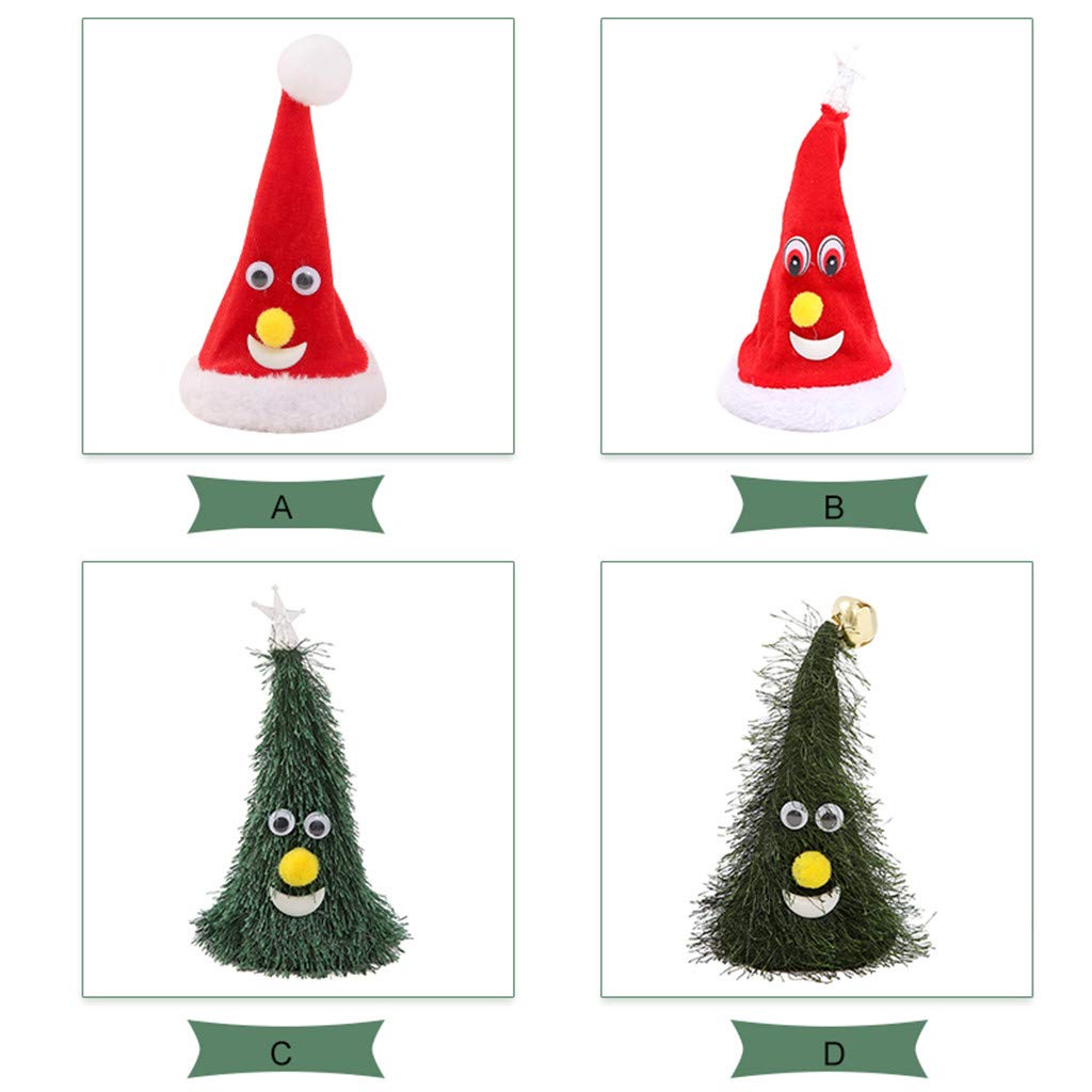 Gorro De Navidad Sombreros Christmas Music Swing Party Electric Hat Tree Decoracion Sombrero De Dibujos Animados Lindo Creativa Suministros Deco Ferroviario Navidad Para Oficina Casa C Electronica Accesorios De Alimentacion