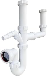 PlumbEZ Double Bowl Sink Waste Kit 75mm Water Seal 1.1/2 inch BS EN 247-1 view 6