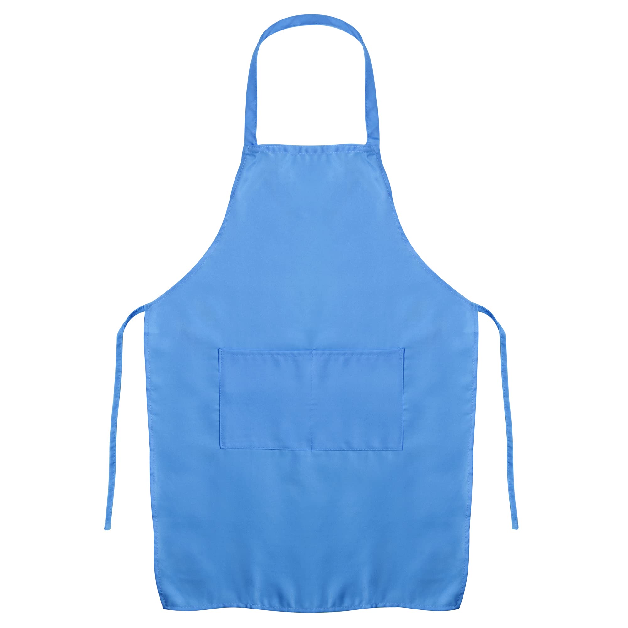 Jazooli Unisex Apron with Pockets - Cooking Aprons for Women, Men & Kids, Cleaning, Hairdressing & Waitress Apron with Pockets - One Size Fits Most Kitchen Accessories, Blue apron