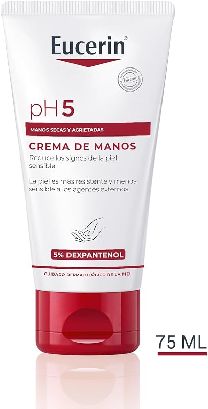 Creme de Mãos pH5 (75 ml), creme reparador hidratante para mãos secas e rachadas, hidratação duradoura de absorção rápida, com Dexpantenol, para pele seca e sensível