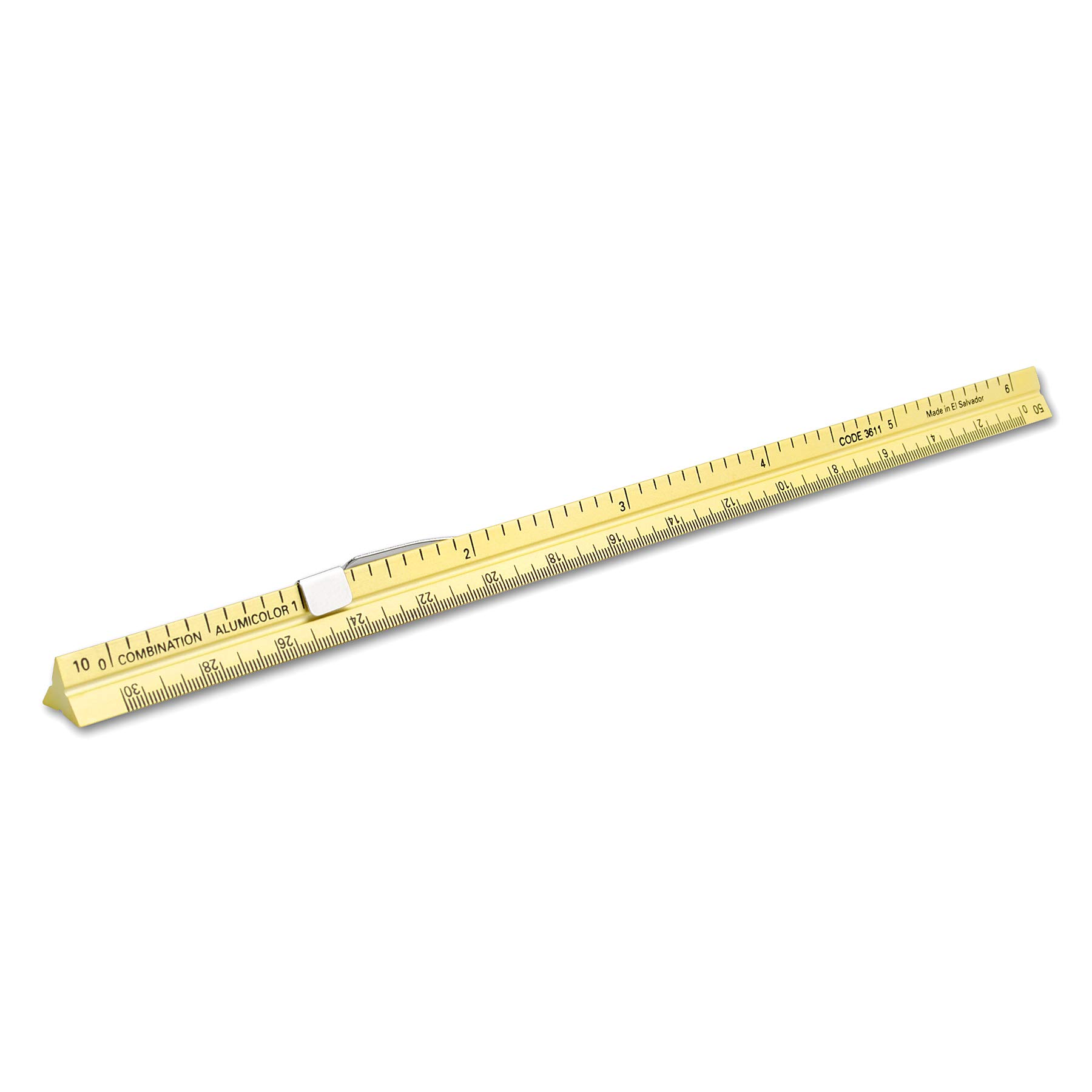 Alumicolor Ruler, Measuring Tool, Aluminum, Gold, 6 inch