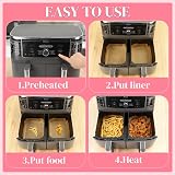BYKITCHEN 100pcs Air Fryer Liners for Ninja Dual Zone AF300UK AF400UK view 7