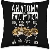 Python Snake Owner - Anatomy Of A Ball Python Throw Pillow