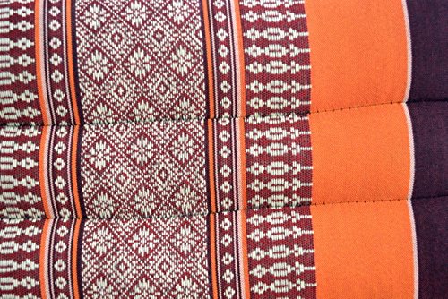 Zafuko Yoga, Meditation, Kundalini and Pilates Cushion (Zafu) Block, Bolster, Floor Pillow, Prop 100% Organic Kapok Fiber Filling – Small Block (Burgundy Orange)