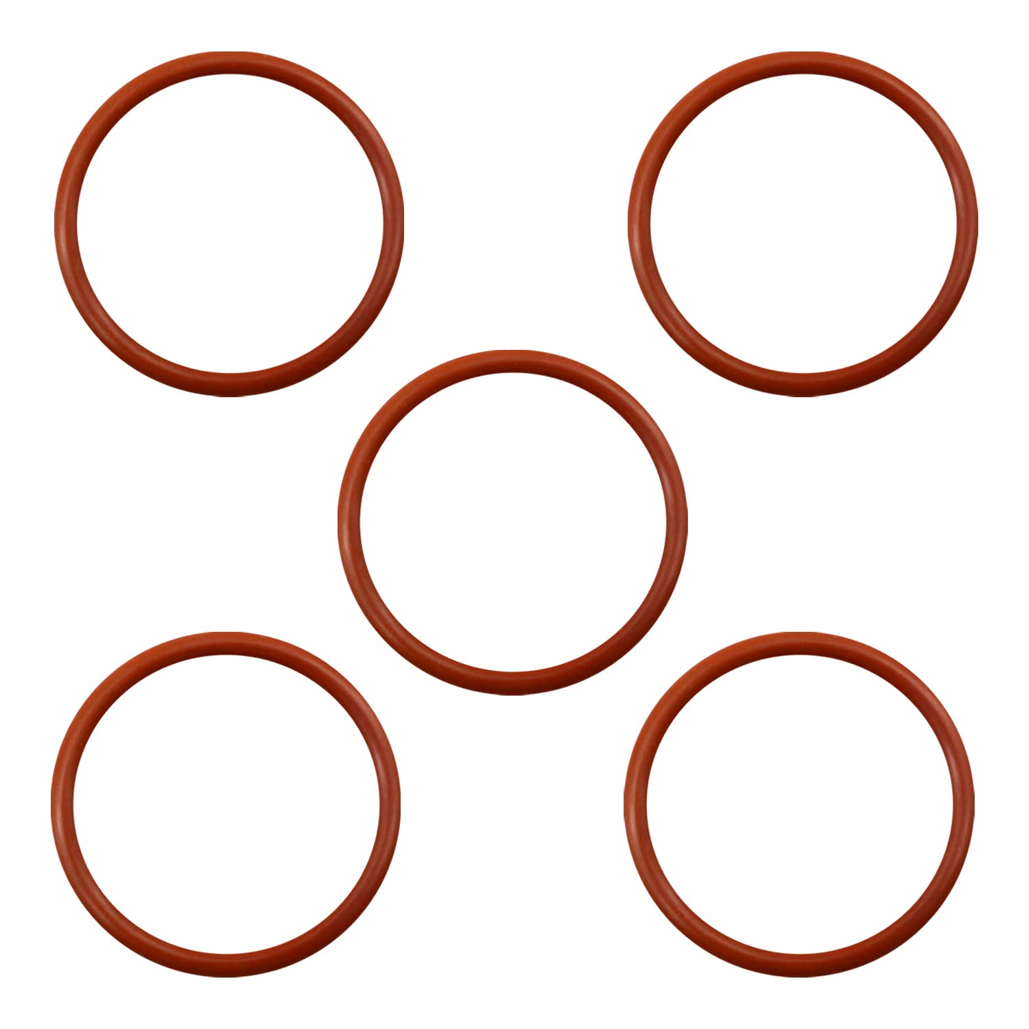 Othmro 10pcs Silicone O-Ring, 38mm OD 33.2mm ID 2.4mm Width, Sealing Gasket Silicone, Seal Rings Gasket for Plumbing Automotive Repair, Red