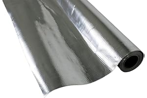 Sauna Aluminum Foil Vapor Barrier Mesh Tarp – Heavy Duty Reflective Insulation Roll, Heat Shield Foil Blanket – 275 Sq Ft Sau