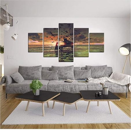 Yangshuang Leinwand Malerei Wandkunst Mann Spielt Die Klavier