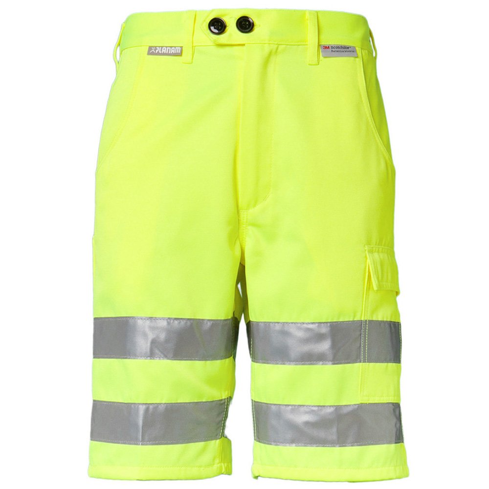 Planam 2014064 Size 3X-Large "High Visible" Shorts - Yellow