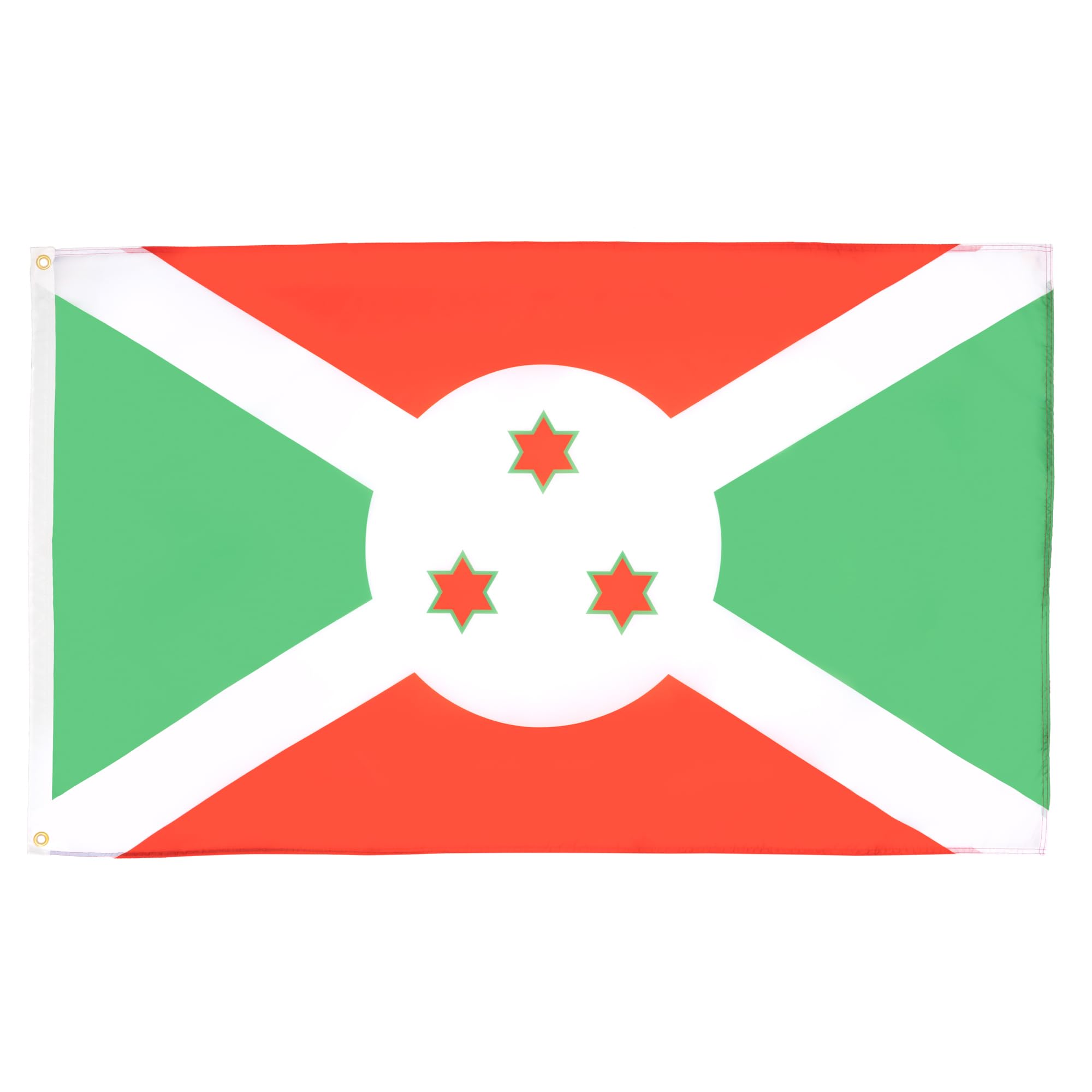 AZ FLAG - Burundi Flag - 3x5 Ft - 100D Polyester Burundian Banner with Two Metal Grommets - Fade Resistant - Vivid Colors - 3' x 5' Feet - 150x90 Cm — image 1