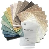 LuxDrape Florence Linen Curtain Fabric Sample Booklet 24 Colors