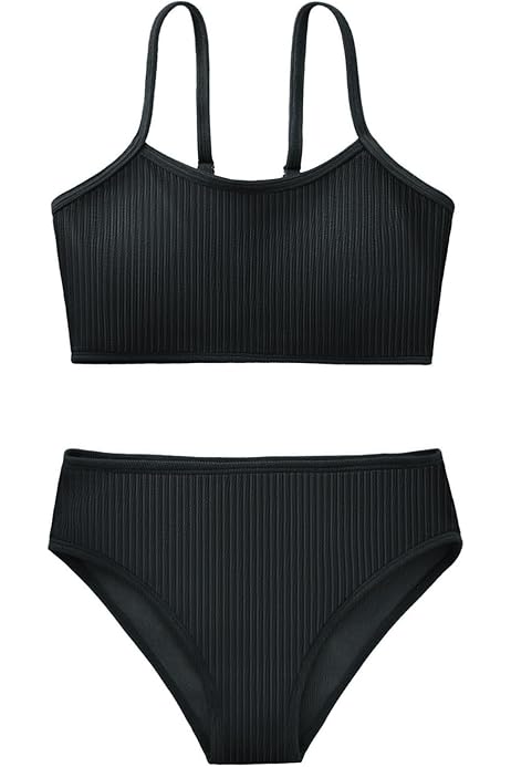 Girls Bathing Suits Size 10-12 Years Tripsky Women's Ribbed Bikini
