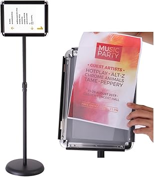 Amazon Com Black A4 Free Standing Snap Frame Poster Holder Floor