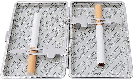 Amazon Co Jp Onior 丈夫なブラックシガレットケース女性スリムシガレットボックス ホーム キッチン