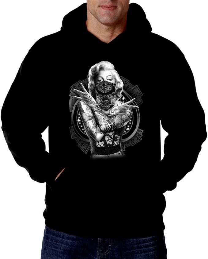 marilyn monroe blue bandana hoodie