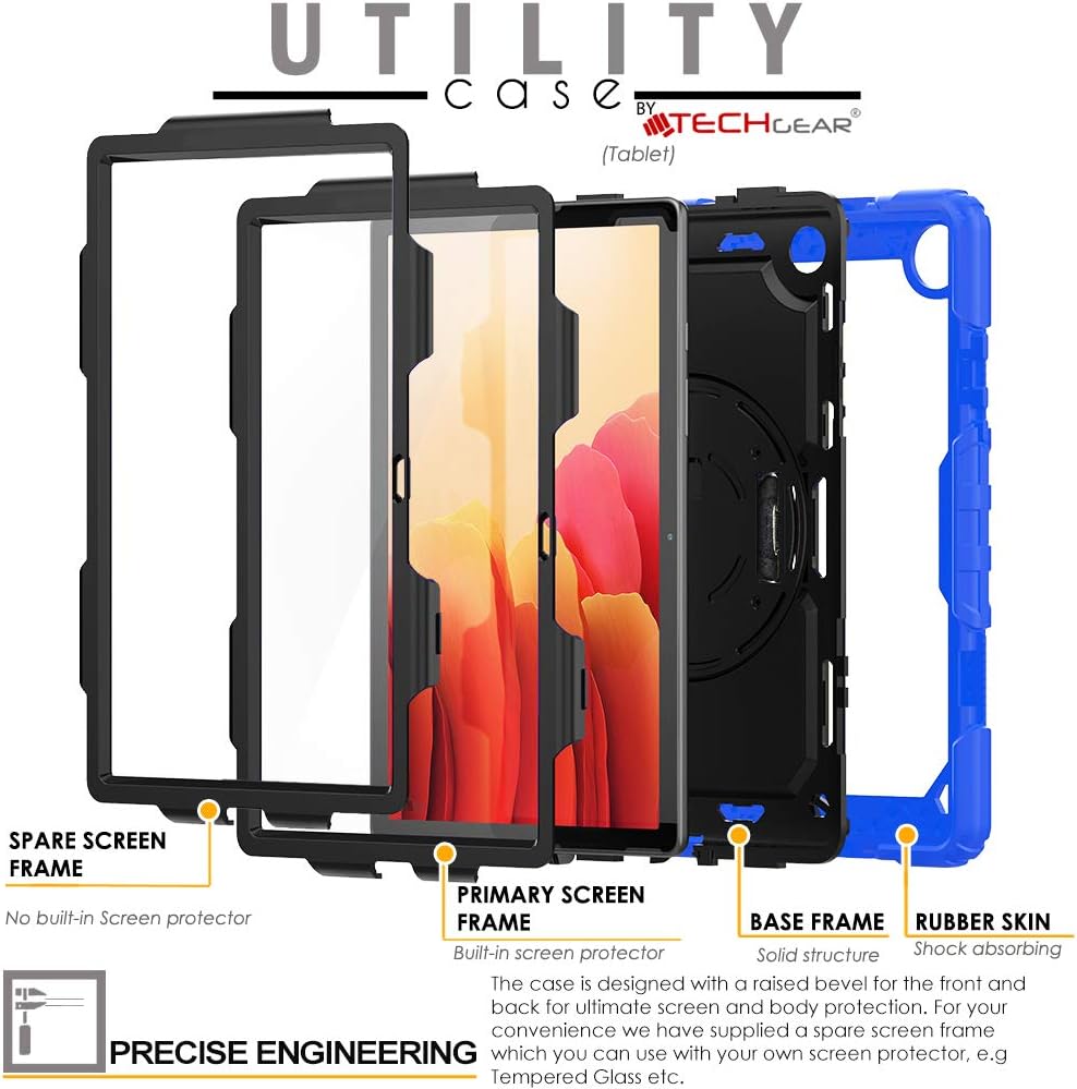 TECHGEAR UTILITY Case fits Samsung Galaxy Tab A7 10.4" (SM-T500 / T503 / T505 / T509) Tough Rugged HEAVY DUTY Armour Shockproof Impact Case with 360 Rotating Stand - Image 4