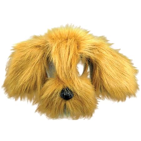 Bristol Novelty em357 Shaggy Hund Maske mit Sound auf Haarreif, braun, one size