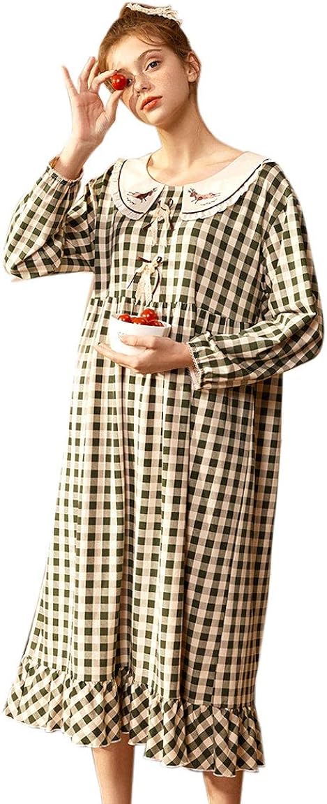 green plaid nightgown