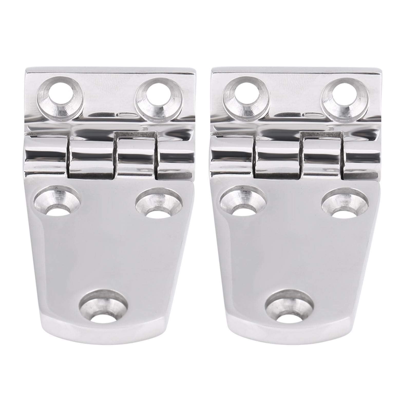 Akozon Boat Door Hinge 2pcs Stainless Steel Flush Door Hatch Compartment Folding Bending Hinge Casting for Boat Marine marine offset hinge marine hinges lockable stainless steel engine cover hinges st
