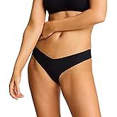 commando Classic Thong | Invisible Everyday Thong | No-Show Underwear Loved by Celebrities & Stylists | Raw-Cut Microfiber