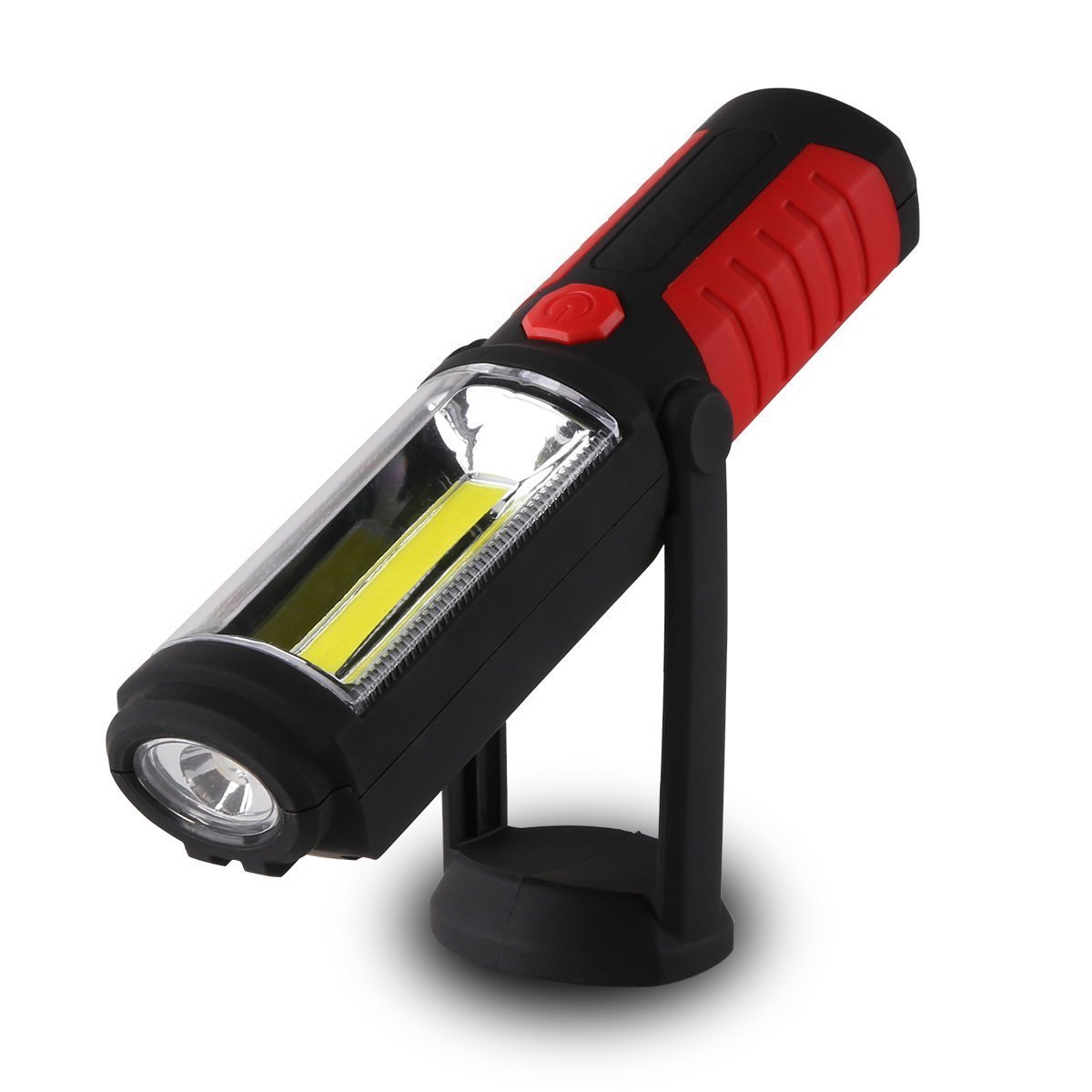 [2 Naissance]Magnet Flashlight Portable Hands-free COB LED Work Light with Adjusting Stand Hanging Hook and Magnet Base for Home, Auto, Camping, Emergency Kit, DIY & More - Ultra-Bright Flood Light