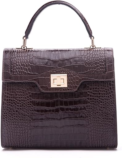 brown croc handbag