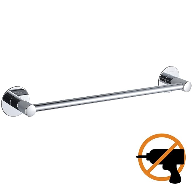 Wangel Handtuchstange Handtuchhalter ohne Bohren 40cm, Patentierter Kleber + Selbstklebender Kleber, Edelstahl, Poliertes Fin