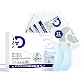 Dr Vincent Peptide Cooling Under Eye Patches, Soothing Eye Patches Instant Reduces Dark Circles and Puffiness, Calming Under Eye Mask with Glacial Water for Bags Treatment, 12 Pairs