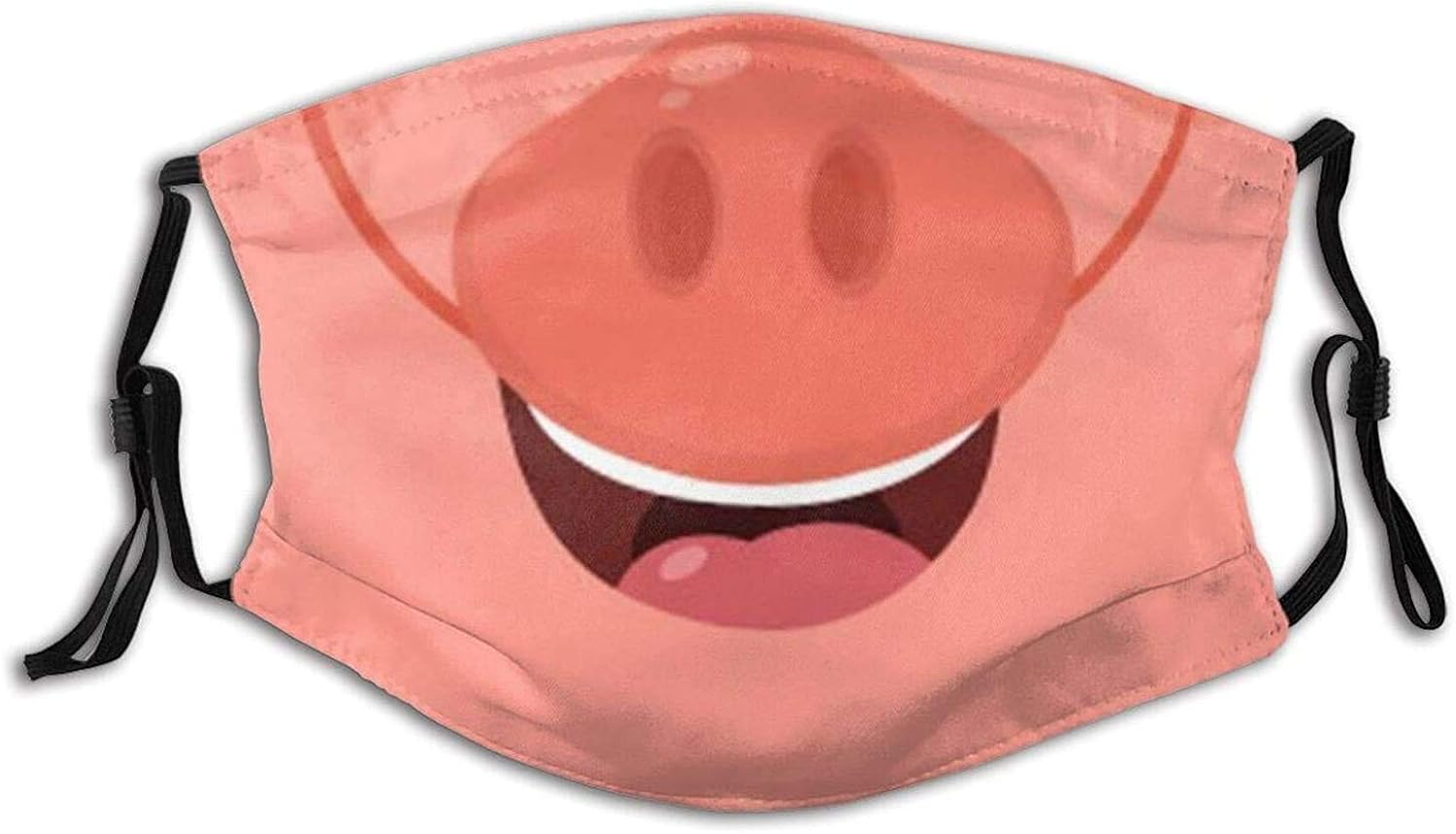 Pig Face MaskAdjustable Ear LoopsReusablewith Filter PocketUnisex
