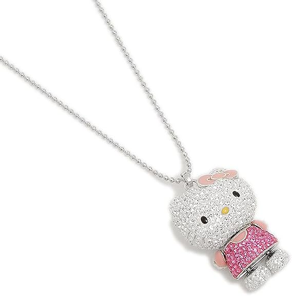 Amazon Swarovski スワロフスキー スワロフスキー ネックレス Swarovski Hello Kitty ハローキティ ネックレス ペンダント シルバー クリア 並行輸入品 ネックレス 通販