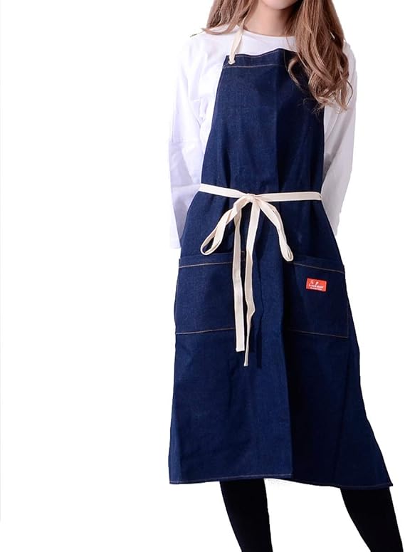 Amazon Co Jp Cookman クックマン エプロン ロング 男女兼用 Long Apron Denim デニム 前掛け ショップエプロン 233 233 服 ファッション小物
