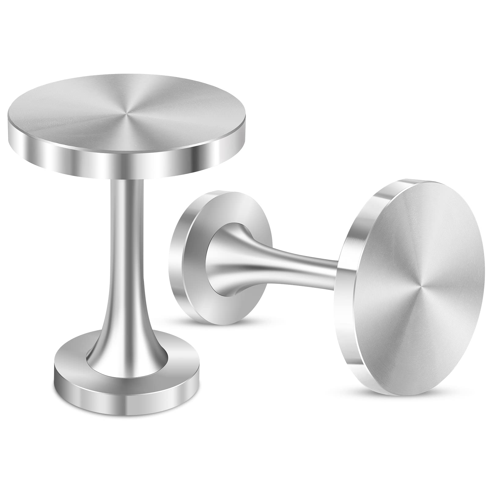 Curtain Holdbacks, Curtain Tiebacks Hooks Wall Mounted Drapery Holdbacks Curtain Pullbacks Medallion Round Curtain Holders for Wall with Screws, 2 Pack (Chrome Silver)