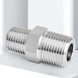 ERGAOBOY 2 Pcs Stainless Steel 304 Male Reducing Hex Nipple 1/2 x 1/4 BSP view 6