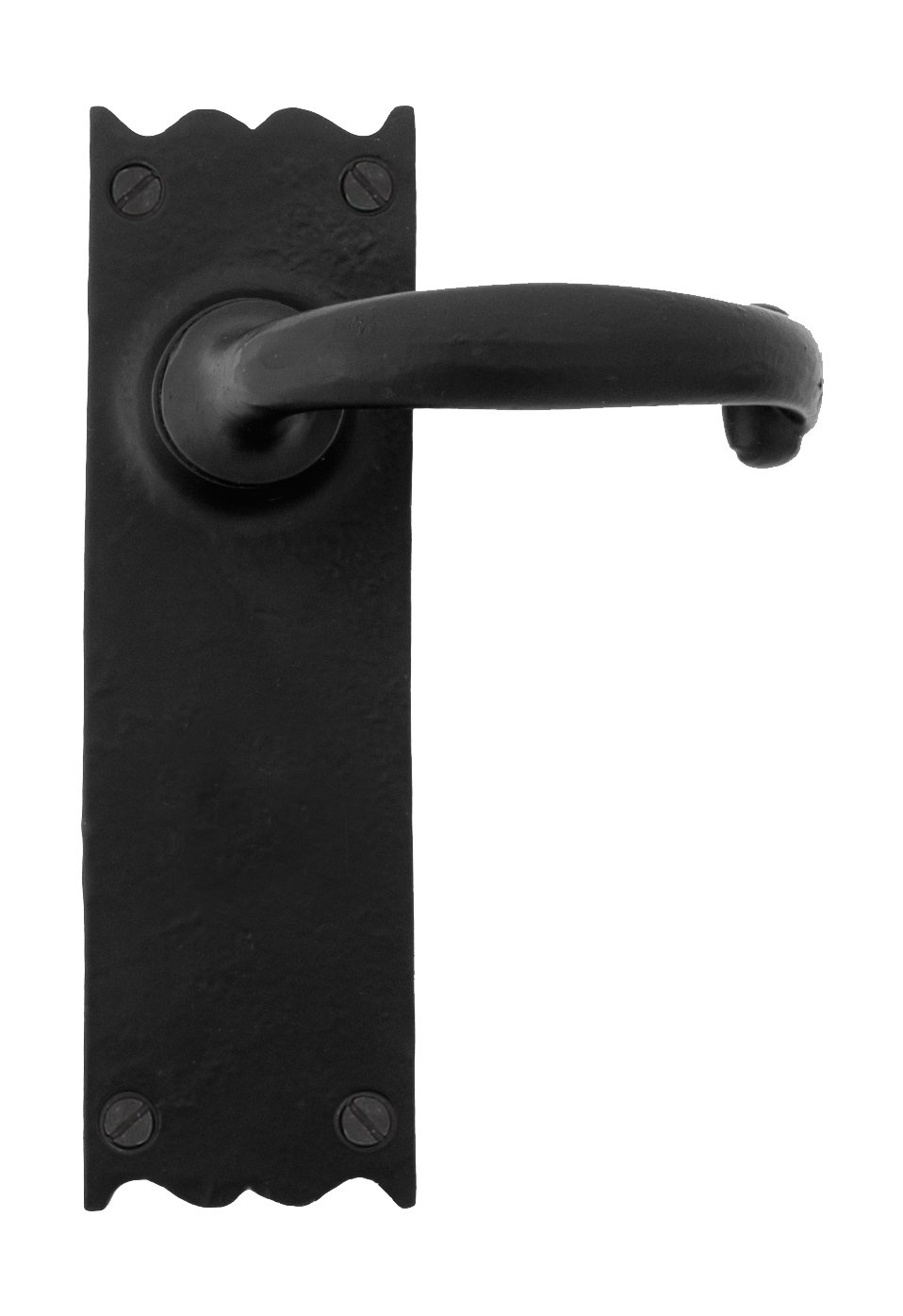 From the Anvil Black Cottage Lever Latch Set