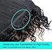 100% Human Virgin Hair Short Curly Wigs for Black Women Water Wave Human Hair Wigs with Bangs 150% Density Black Color 7 Inches